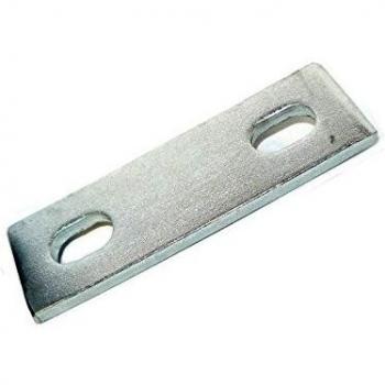 Industrial Grade Slotted Backing Plate for M8 U-bolt in Zinc Plated Mild Steel