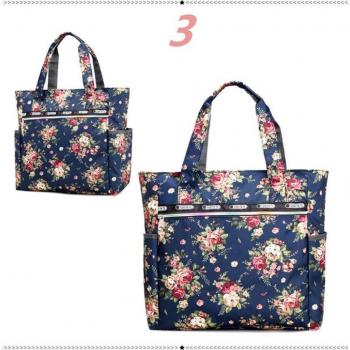 Mochila de Lona Grande con Diseño Floral