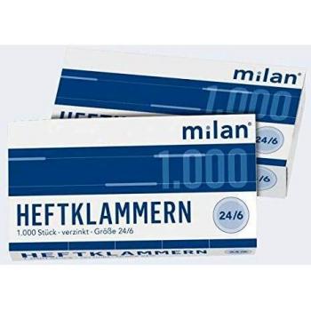 1000er Pack Milan Heftklammer 24/6 verzinkt (HK824)