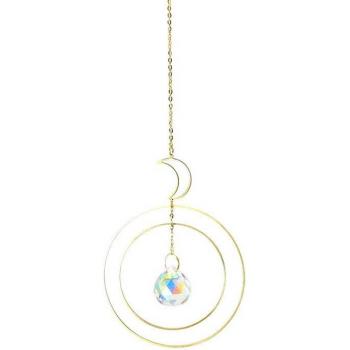 Adorno colgante de cristal luna y estrella