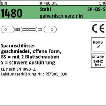 Galvanisch verzinktes Spannschloss M27