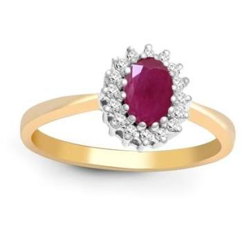 Classic Red Ruby & Gold Ring – Jewelco London 9R405 (Size I)
