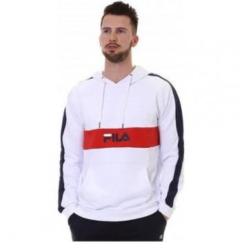 Jeremy Bright Hoodie léger pour hommes en Blanc/Noir Iris/Vrai Rouge