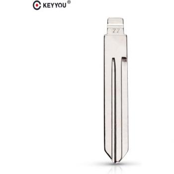 KEYYOU 10X KD900/KD-X2/VVDI Uncut Metal Remote Blade NO. 22 for Nissan Teana