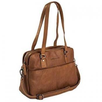 The Chesterfield Brand Wax Pull Up Barcelona Schultertasche Leder 34cm