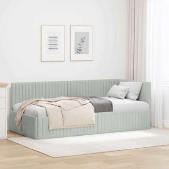 Cornice quadrata letto soffio di nuvola 90x190 cm velluto