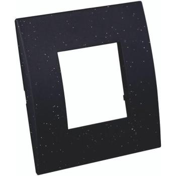 Placca Polyline Serie Venus 2P Nero Brillante con Vimar Arke