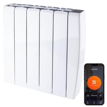Aluminum-Ceramic 1500W TCP Smart Radiator, White