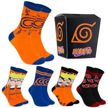 Five-Count Naruto Men’s Socks Pack
