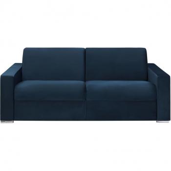 Canapé Bleu Nuit 4 Places avec Couchage Lattes Larges