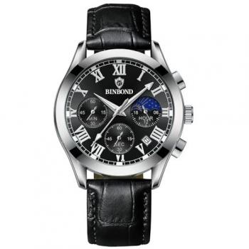 Soleil Sombre – Bracelet Cuir Étanche