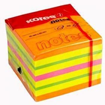 Bloc-notes autocollants colorés 50mm x 50mm