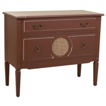 Cómoda Alexandra House Living Marrón Natural Ratán Madera de abeto Madera MDF 38 x 72 x 88 cm