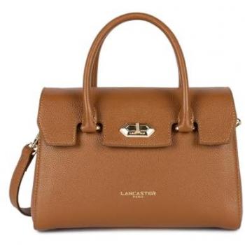 Sac à main bandoulière cuir camel 25 cm Milano Cosmos