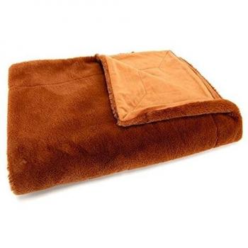 Plaid Amadeus orange foncé 130x170