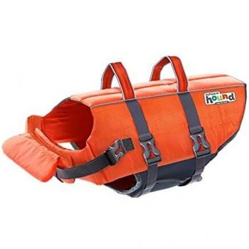 Outward Hound Granby Splash Orange Dog Life Vest, Medium
