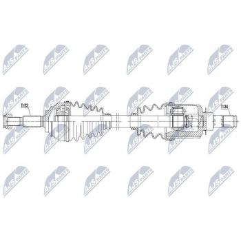 Vorderachse Antriebswelle NTY NPW-RE-097