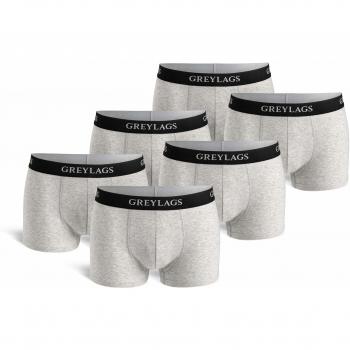 Greylags®️ Unterhosen Männer 6er Bundle – Retro Shortbox Grau