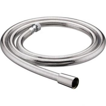 Bristan Chrome 1.75m Large Bore Easy Clean Cone to Nut Easy Clean Shower Hose | Silver | Metal | 17mm x 1750mm