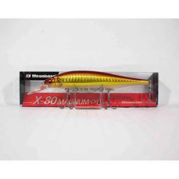 Atractivo de Flotación Megabass X‑80 Magnum +1 GG Akakin