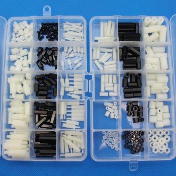 Kit Raogood CX 360Pcs: Tornillos y Tuercas Hexa de Nailon M2‑M3‑M4