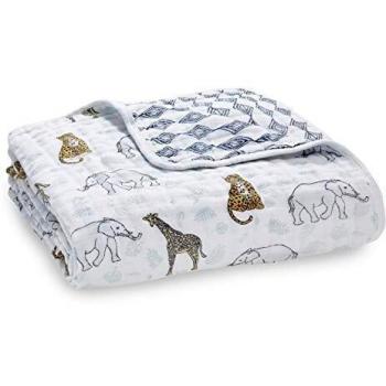 Aden+Anais 4‑Lagen Decke für Neugeborene – Baumwoll-Musselin Jungle (120x120 cm)