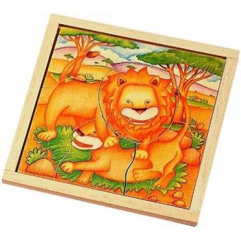 Voila Dřevěné puzzle Lev pro malé objevitele