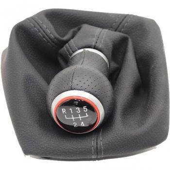 Skoda Octavia 2 A5 A6 5/6 Speed Gear Shift Knob with Leather Boot