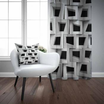 Gray Boxed Design Pillow Case