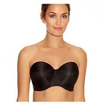 Fantasie Ultra‑Soft Seamless Strapless Bra – Black, 34FF