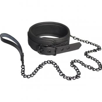 Collar con Correa Blaze para Perros Negra 89 cm