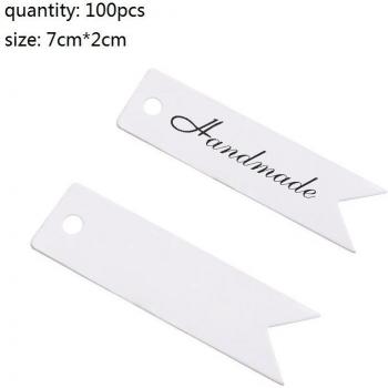 100pcs Brown Kraft Thank You Labels for Cookies