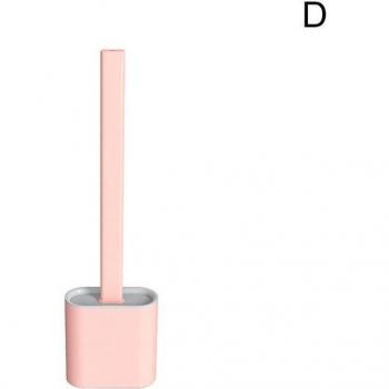 Brosse de toilette à tête plate avec support pour salle de bains