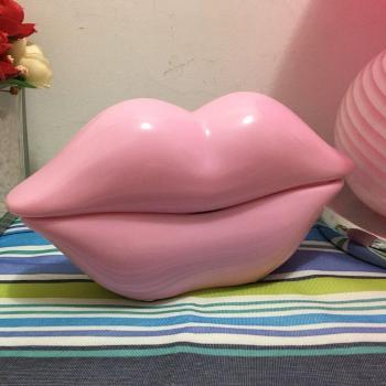 Pink Lip Landline Phone