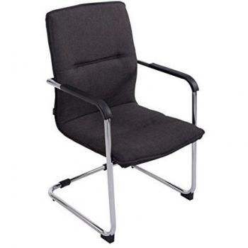 Seattle Freischwinger CLP – Metalleinsatz, Armlehne, dunkles Grau