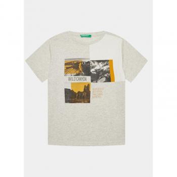United Colors Of Benetton Herren‑Tee Grau Oversize – 3I1XC10HN