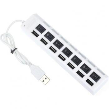 USB Hub 2.0 with Independent On/Off Switch, 4/7 Port USB Splitter