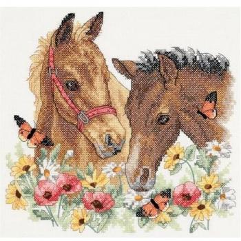 Cross‑Stitch Horse Friends Stamping Pack