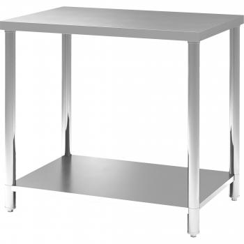 Table polyvalente en acier inox HOMCOM 90x60 cm