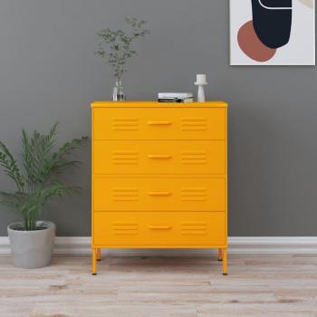 Armoire de Rangement Jaune Moutarde 80x35x101,5 cm Acier