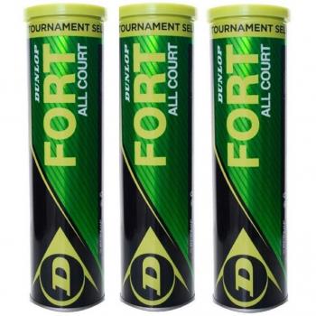 Pelotas de Tenis Dunlop Fort All Court TS 3PACK 3 Botes de 4 Pelotas