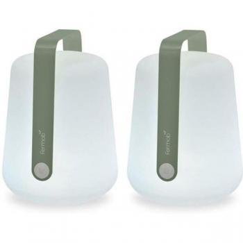 Lampe solaire fermob BALAD – Pack de deux lampes LED de jardin, 25 cm, vert/bleu