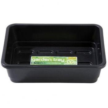Garland of 6 Black Standard Seed Trays (Half‑Size, No Holes)
