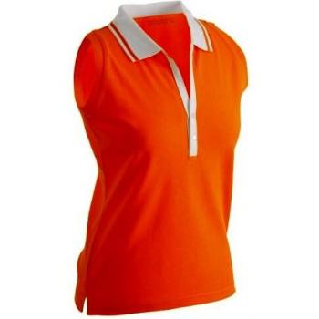 James Nicholson XXL Ladies Stretch Polo Shirt – Orange & White