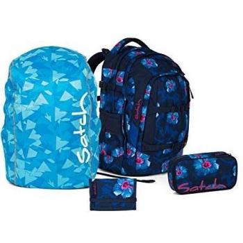 Schulrucksack Set Waikiki Blau Satch Pack Streetwalk (4‑teilig)