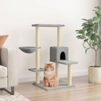 VidaXL's Light Grey Cat Tree with Sisal Scratching Posts (95 cm)