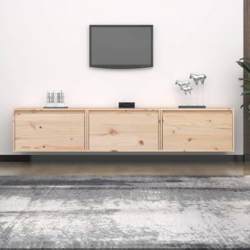 3 pcs VidaXL Solid Wood Pine TV Cabinets