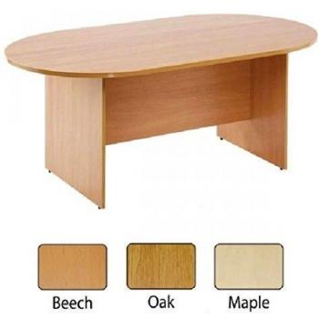 Arista Boardroom D-End Table 2400x1200x730mm Maple KF838285