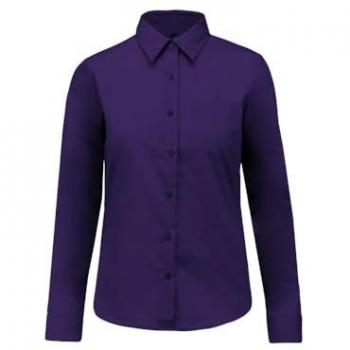 Kariban Damen Hemd Jesica – Langärmlig, Violett, 3XL