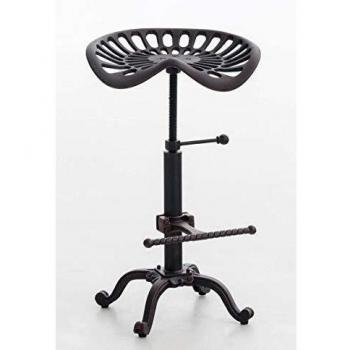 Tabouret de bar en métal bronze réglable